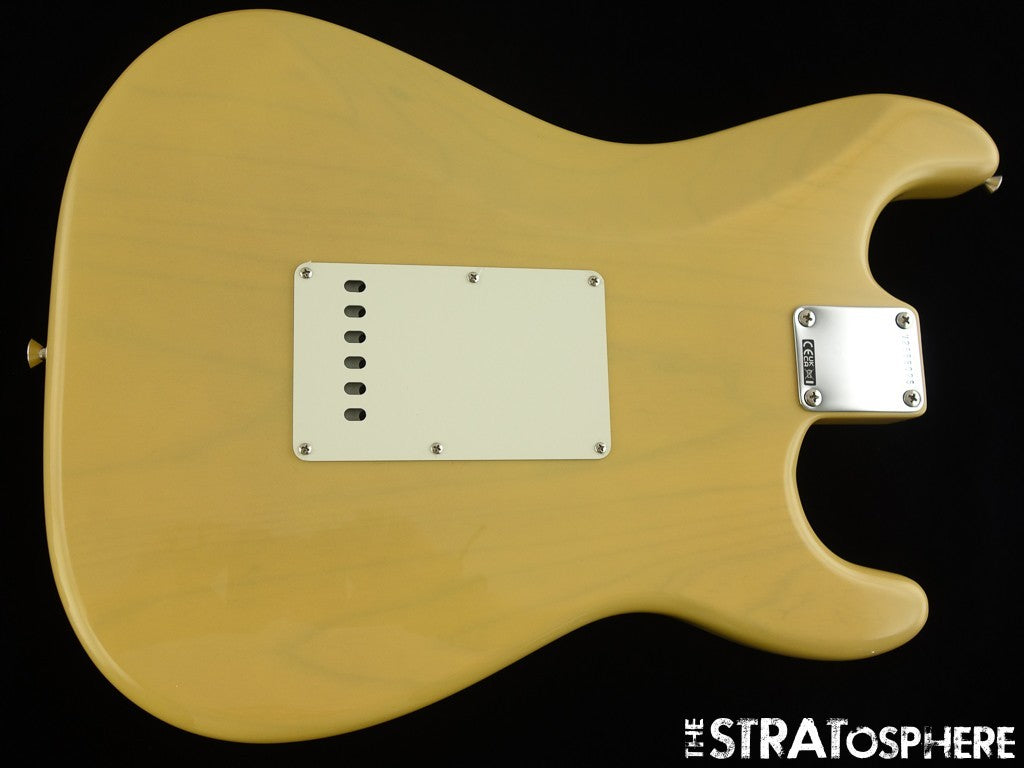 LEFTY Fender AV II American Vintage 1957 Stratocast LOADED BODY Strat Ash Blonde
