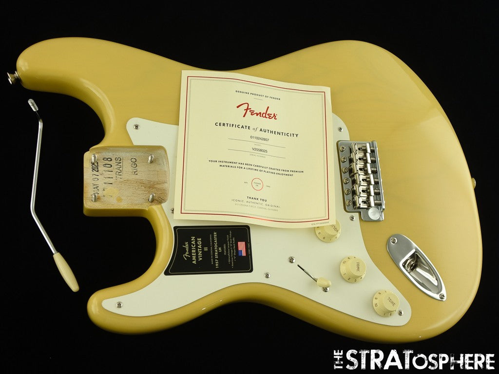 LEFTY Fender AV II American Vintage 1957 Stratocast LOADED BODY Strat Ash Blonde