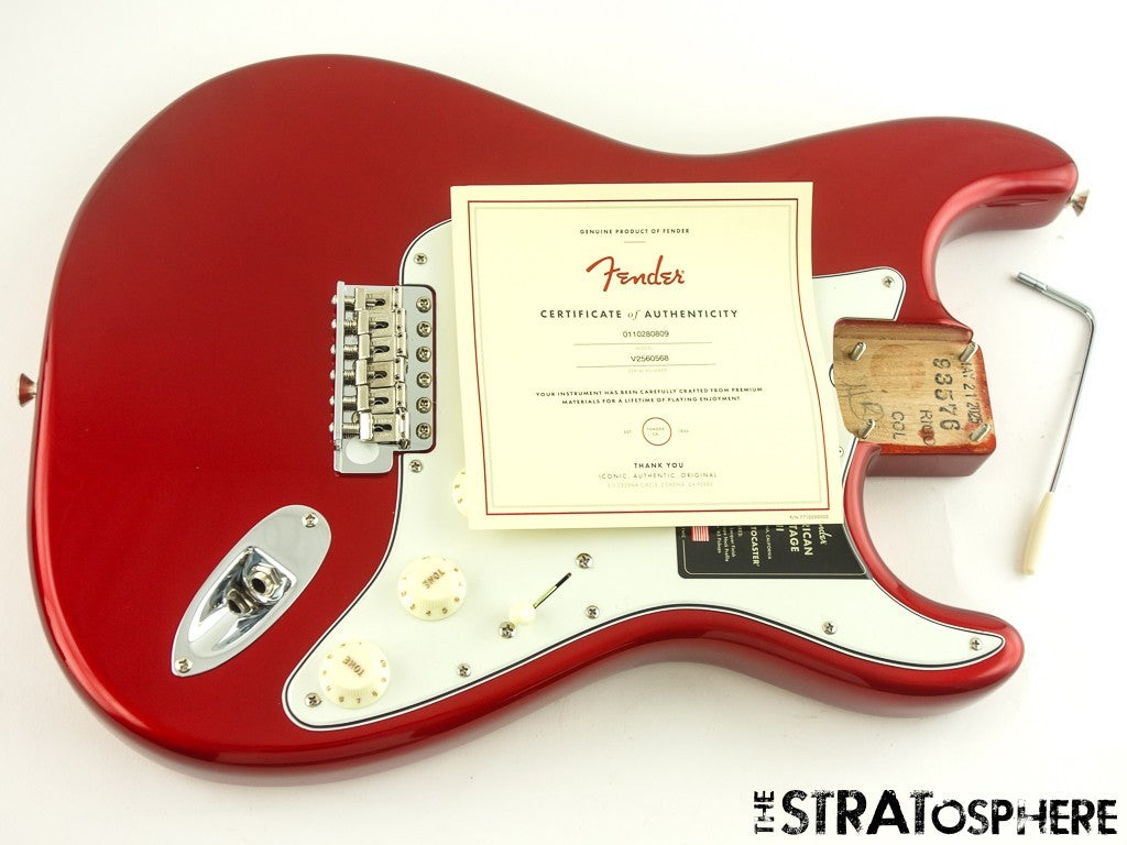 Fender AV II American Vintage 1965 Stratocast LOADED BODY Strat Candy Apple Red