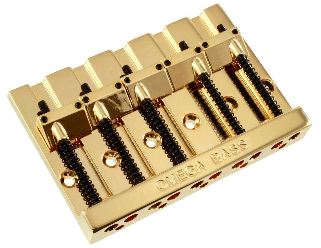 MINT Omega 5 STRING Badass Bass II Style Bridge for Fender Gold BB-3360-002