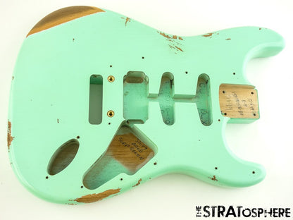 Fender Custom Shop W25 Custom Deluxe Relic HB S-1 BODY Strat Aged Surf Green