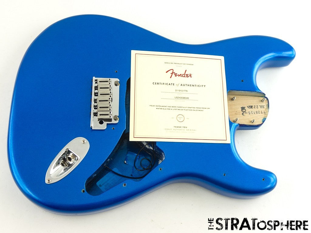 Fender American Ultra II Stratocaster Strat BODY & HARDWARE Noble Blue $10 OFF.