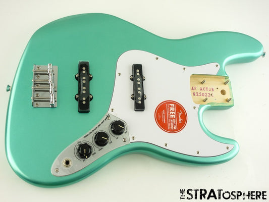 Fender Squier Affinity Active Jazz BASS, LOADED BODY Preamp Mystic Surf Green