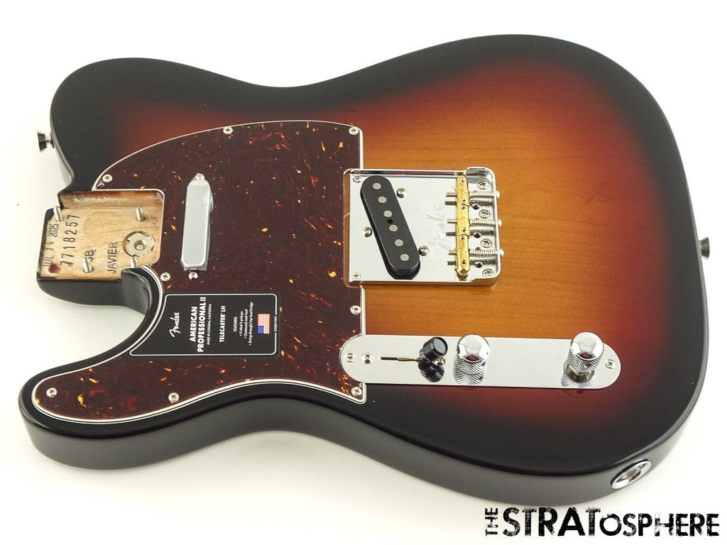 LEFTY Fender American Professional II Telecaster LOADED BODY, Tele 3TS Sunburst