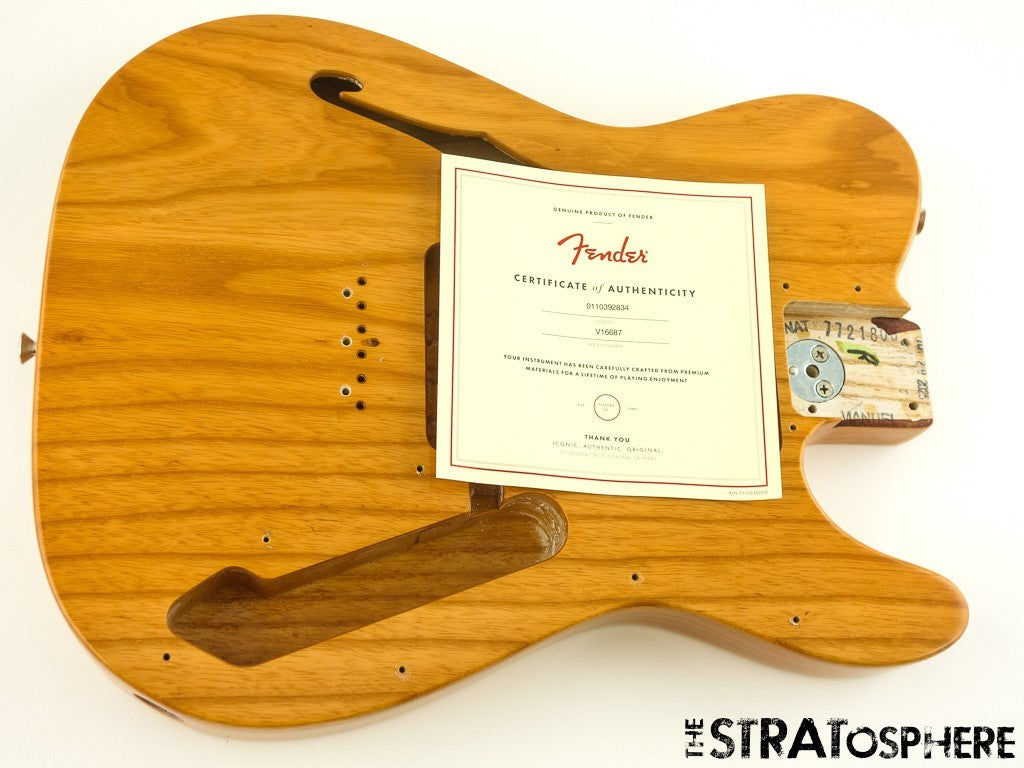 Fender AV II American Vintage 1972 Tele Thinline Semi-Hollow Ash BODY, Natural