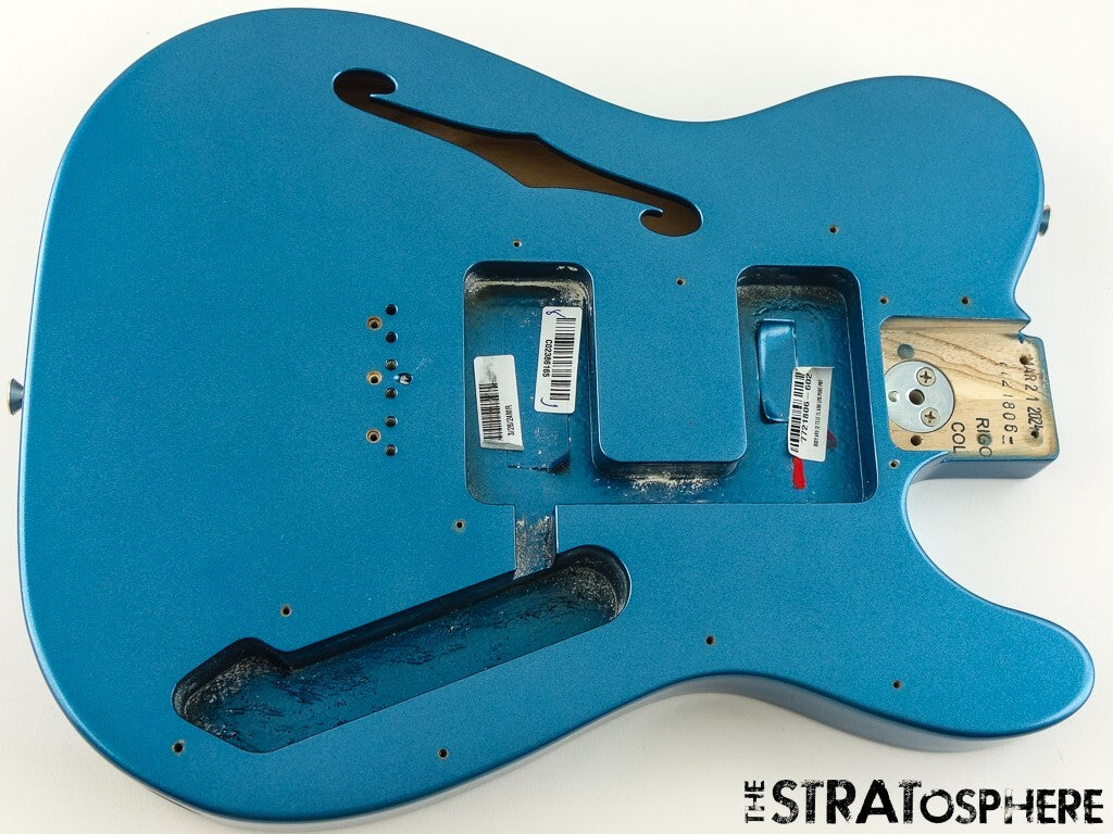 Fender AV II American Vintage 1972 Tele Thinline Semi-Hollow Ash BODY LPB Blue.