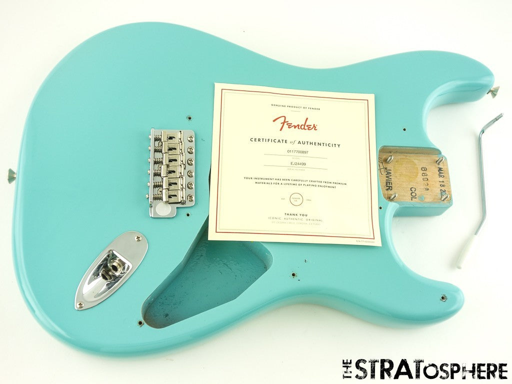USA Fender ERIC JOHNSON Strat BODY + HARDWARE American Tropical Turquoise