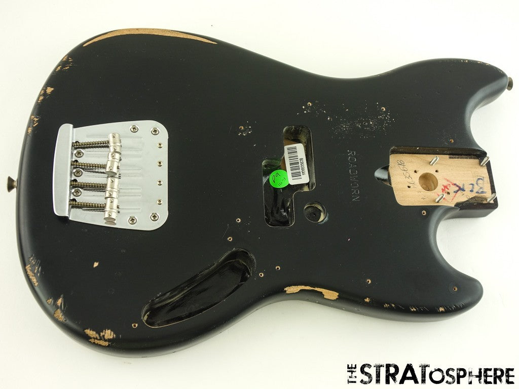 Fender JMJ Road Worn Mustang Bass BODY & HARDWARE, Parts Black Nitro