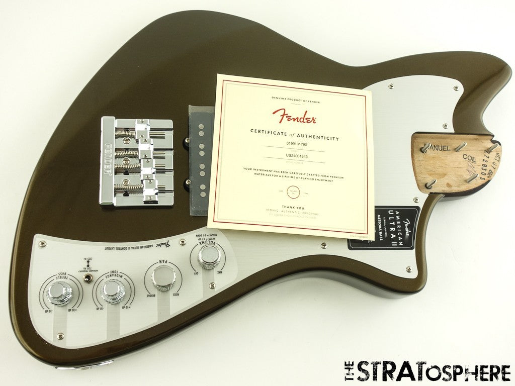 Fender American Ultra II Meteora Bass LOADED BODY USA Guitar Texas Tea