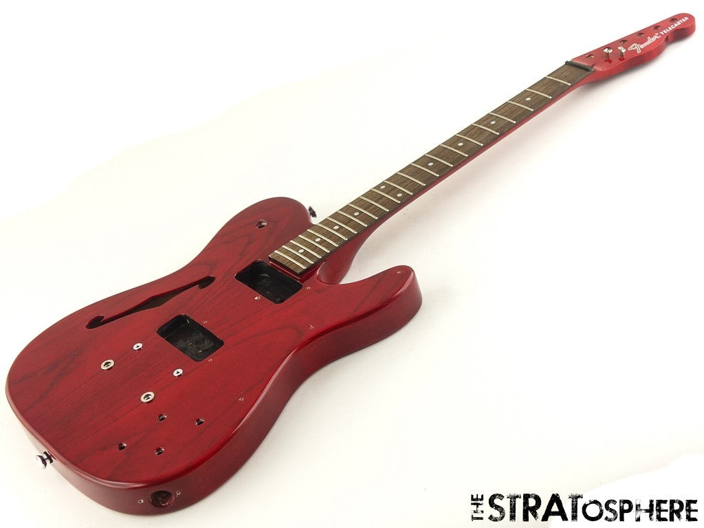 Fender JA-90 Jim Adkins Thinline Tele BODY + NECK, Telecaster Crimson Red Ash!