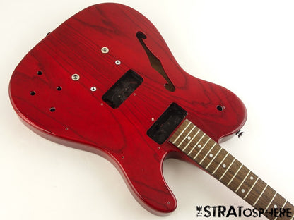 Fender JA-90 Jim Adkins Thinline Tele BODY + NECK, Telecaster Crimson Red Ash!