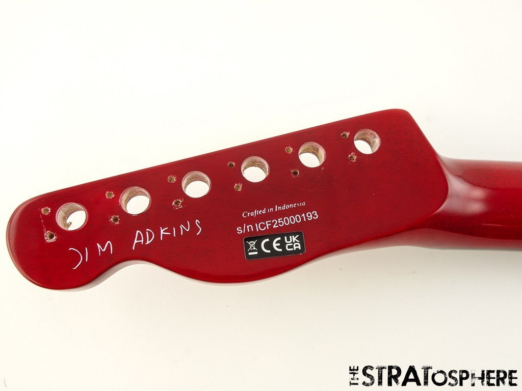 Fender JA-90 Jim Adkins Thinline Tele BODY + NECK, Telecaster Crimson Red Ash!