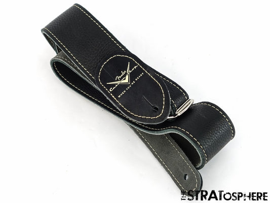 Fender Custom Shop GUITAR STRAP Strat Black Leather