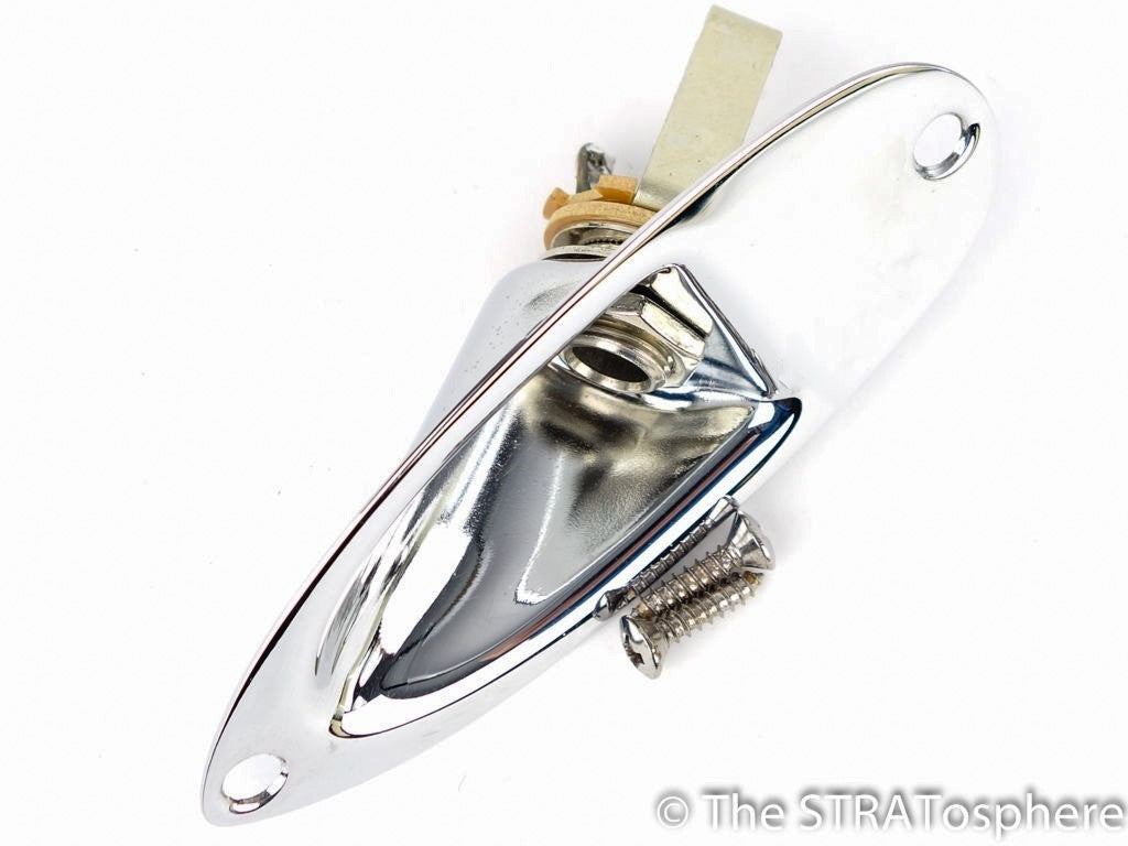 Vintage Jimmie Vaughan 50s Fender Stratocaster Strat OUTPUT JACK & Plate Chrome!