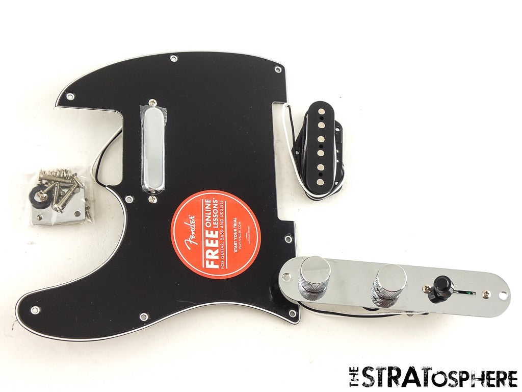 Fender LEFTY Squier Affinity Tele LOADED PICKGUARD Pickups Plate Knobs Black