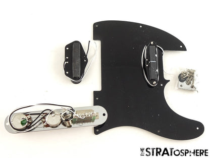 Fender LEFTY Squier Affinity Tele LOADED PICKGUARD Pickups Plate Knobs Black
