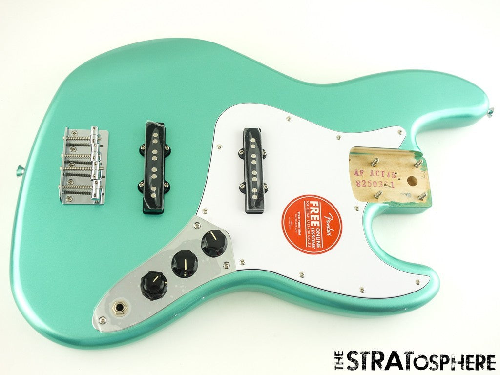Fender Squier Affinity Active Jazz BASS, LOADED BODY, Preamp, Mystic Surf Green!