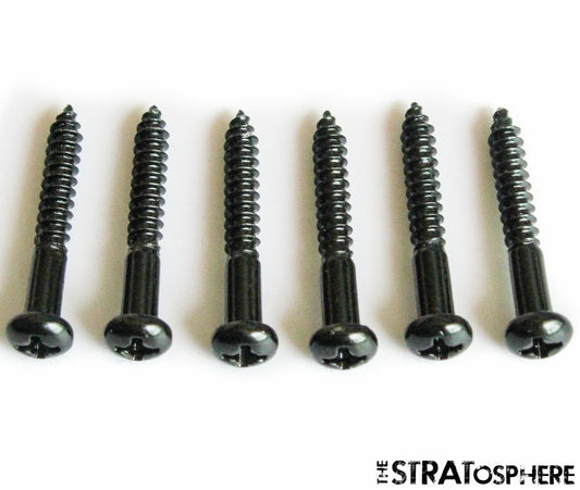 *NEW Set of 6 TREMOLO BRIDGE SCREWS for Fender Stratocaster Strat Guitar Black