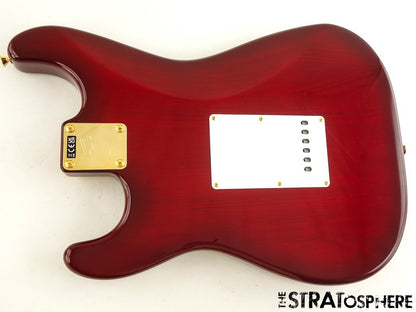 Fender Richie Kotzen Strat BODY + HARDWARE Ash Flame Maple Top Red Burst