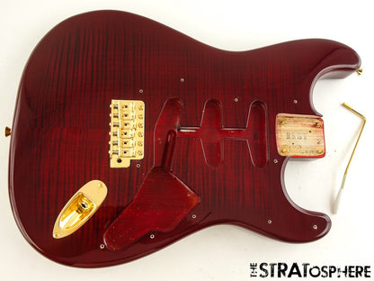 Fender Richie Kotzen Strat BODY + HARDWARE Ash Flame Maple Top Red Burst