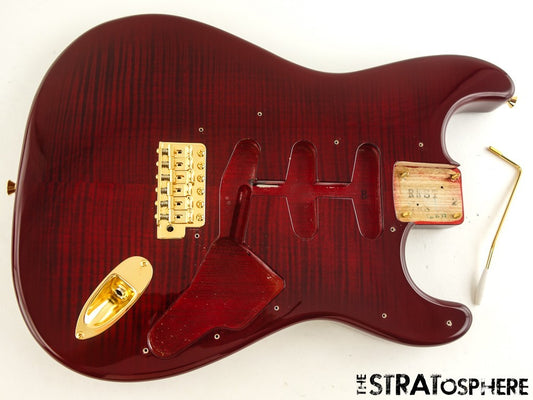 Fender Richie Kotzen Strat BODY + HARDWARE Ash Flame Maple Top Red Burst