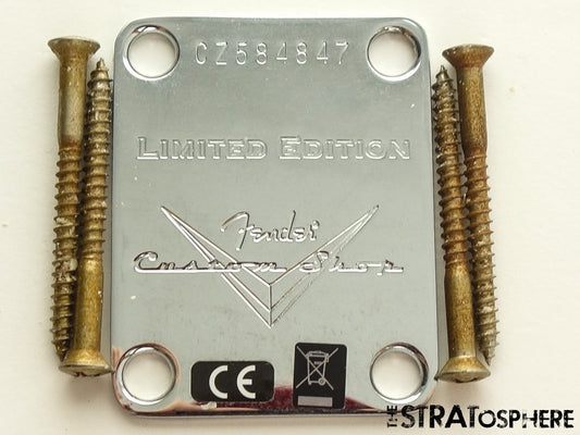 Fender USA Custom Shop 1963 Relic Telecaster NECK PLATE 63 Chrome Tele.