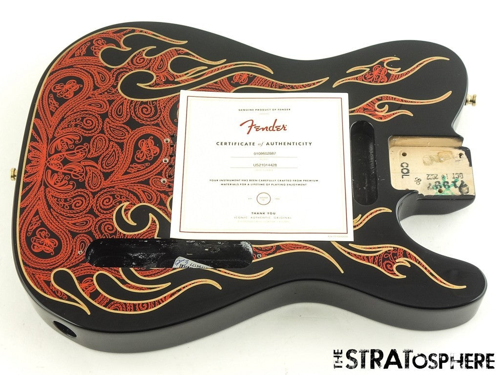 USA Fender James Burton Telecaster Tele BODY Guitar Paisley Flame
