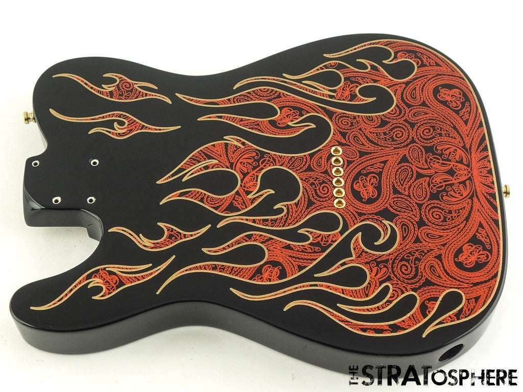 USA Fender James Burton Telecaster Tele BODY Guitar Paisley Flame