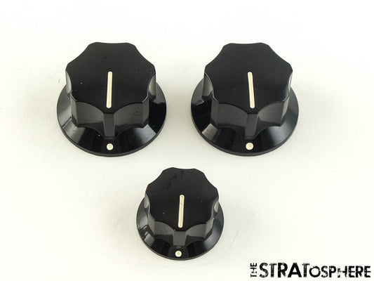 Fender Player II Jazz Bass GUITAR KNOBS, Volume Tone Knobs, Black!