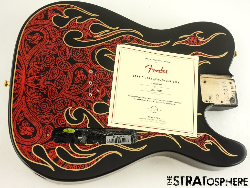 USA Fender James Burton Telecaster Tele BODY, Guitar Paisley Flame