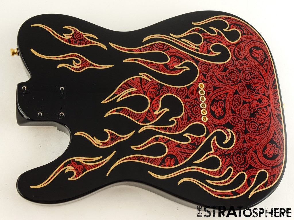 USA Fender James Burton Telecaster Tele BODY, Guitar Paisley Flame