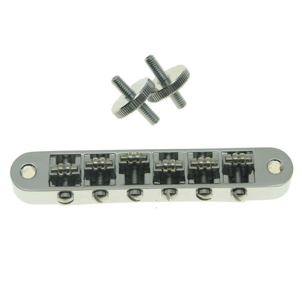 *NEW Roller Saddle BRIDGE M4 Threaded Post for Gibson TuneOMatic Les Paul Chrome