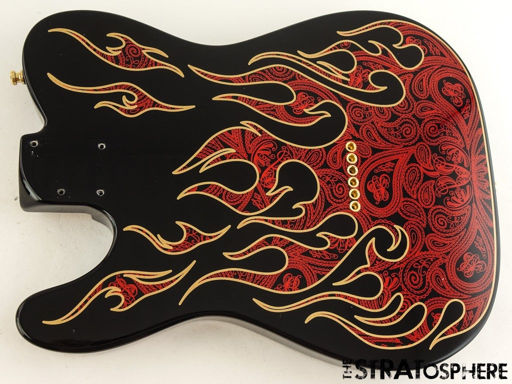 USA Fender James Burton Telecaster Tele BODY, Guitar Paisley Flame!