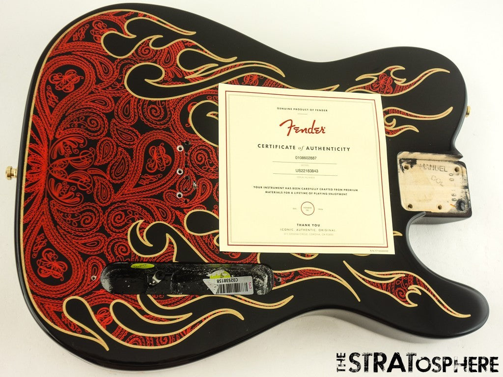 USA Fender James Burton Telecaster Tele BODY, Guitar Paisley Flame!