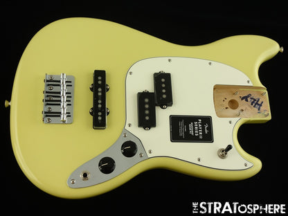 Fender Player II Mustang Bass PJ LOADED BODY, Precision J Offset Hialeah Yellow