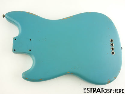 Fender JMJ Road Worn Mustang Bass BODY, Parts Nitro Daphne Blue.