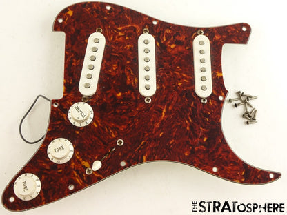 USED 2008 Fender American Strat Tex Mex LOADED PICKGUARD Guitar Parts Tortoise