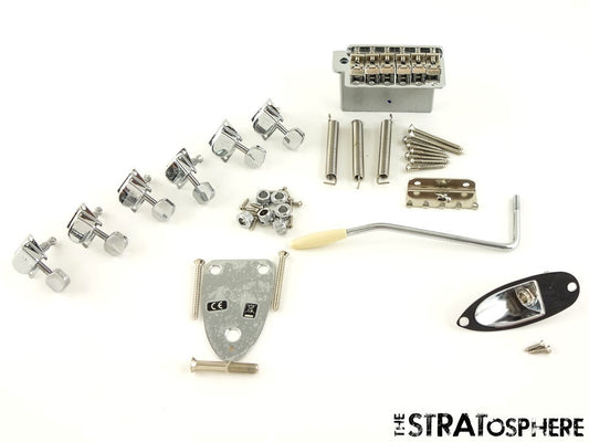 Fender Ltd. Mark Speer Strat HARDWARE SET TREMOLO TUNERS JACK PLATE Stratocaster
