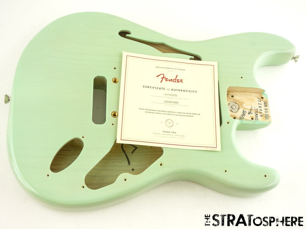 Fender FSR American Professional II Strat Thinline BODY Ash Trans Surf Green