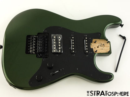 LOADED Charvel So-Cal SC4 Pro Mod HSS BODY Seymour Duncan Floyd Lambo Green.