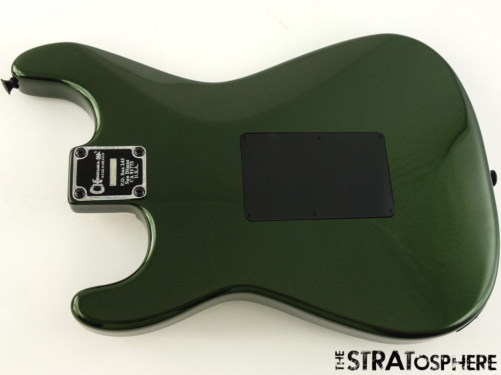LOADED Charvel So-Cal SC4 Pro Mod HSS BODY Seymour Duncan Floyd Lambo Green.