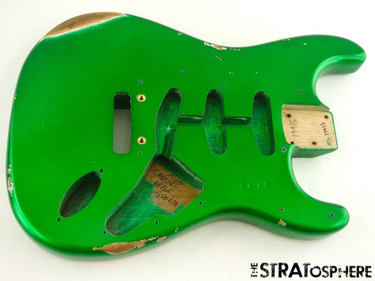 Fender USA Custom Shop Custom Strat Pro 2025 Relic BODY, Candy Apple Green