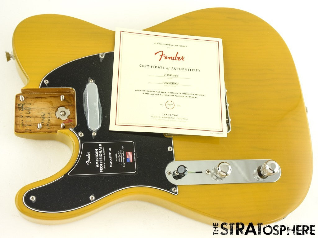 LEFTY Fender American Professional II Tele LOADED BODY Butterscotch Blonde