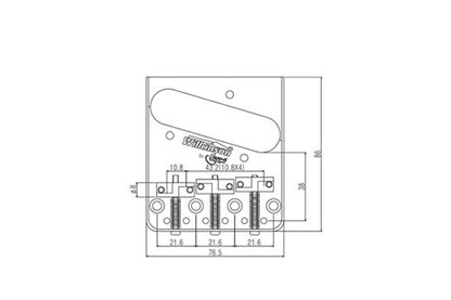 *NEW Wilkinson Vintage BRIDGE for Fender Telecaster Tele Gold & Brass WTB-GD