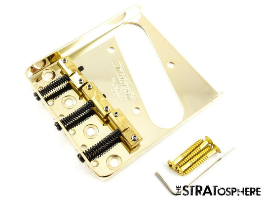 *NEW Wilkinson Vintage BRIDGE for Fender Telecaster Tele Gold & Brass WTB-GD