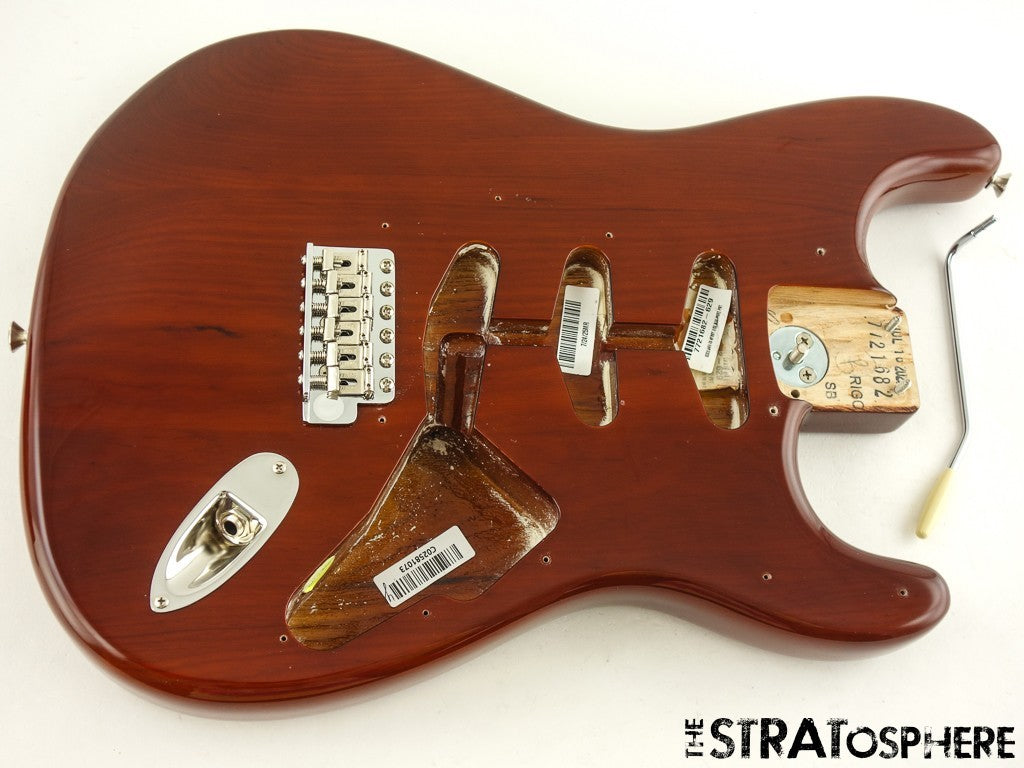 Fender AV II American Vintage 1973 Strat BODY + HARDWARE 73 Ash Mocha
