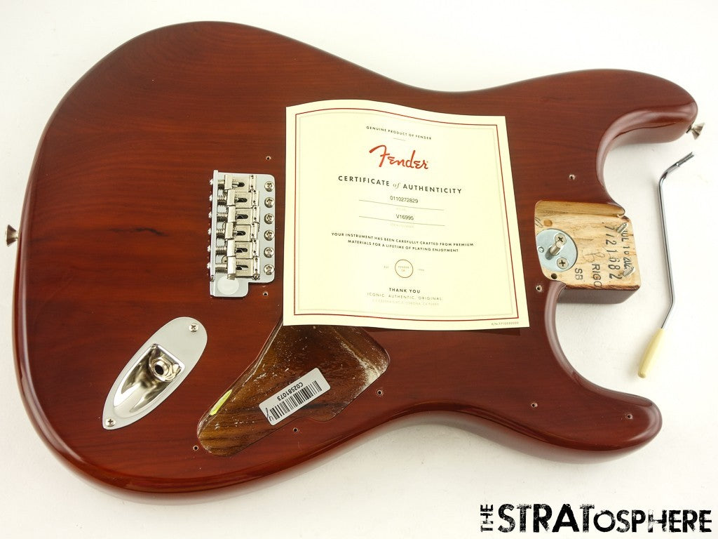 Fender AV II American Vintage 1973 Strat BODY + HARDWARE 73 Ash Mocha