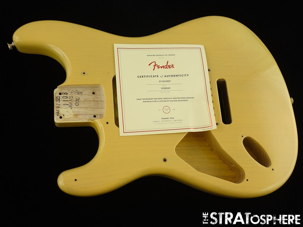 LEFTY Fender AV II American Vintage 1957 Strat BODY ASH Vintage Blonde