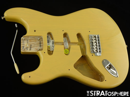 LEFTY Fender AV II American Vintage 1957 Strat BODY +HARDWARE Ash Vintage Blonde