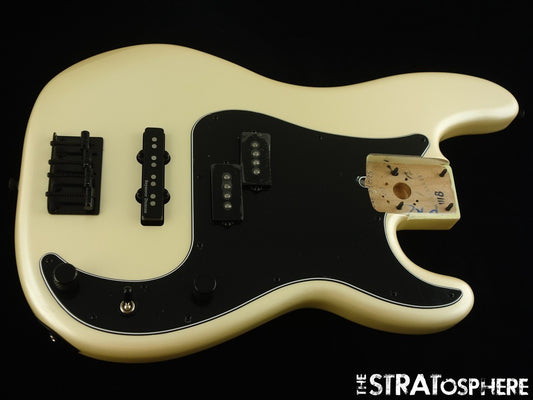 Fender Duff McKagan Deluxe Precision Bass LOADED BODY P Bass, Duncan White Pearl